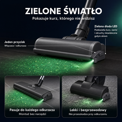 Berinda – zielone światło LED pokazuje kurz, którego nie widzisz