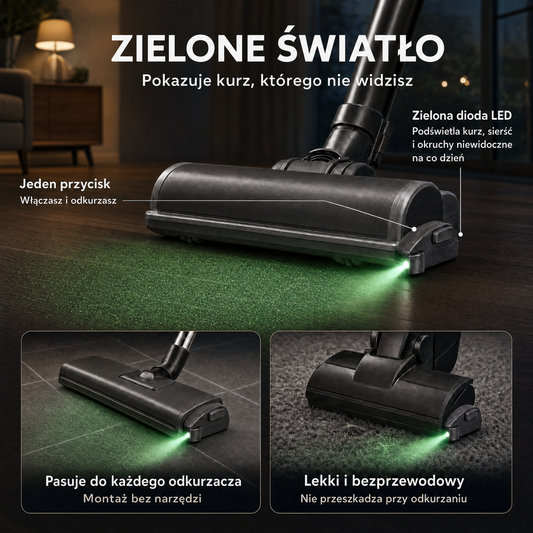 Berinda - Światło LED do odkurzacza (Ultra zieleń)